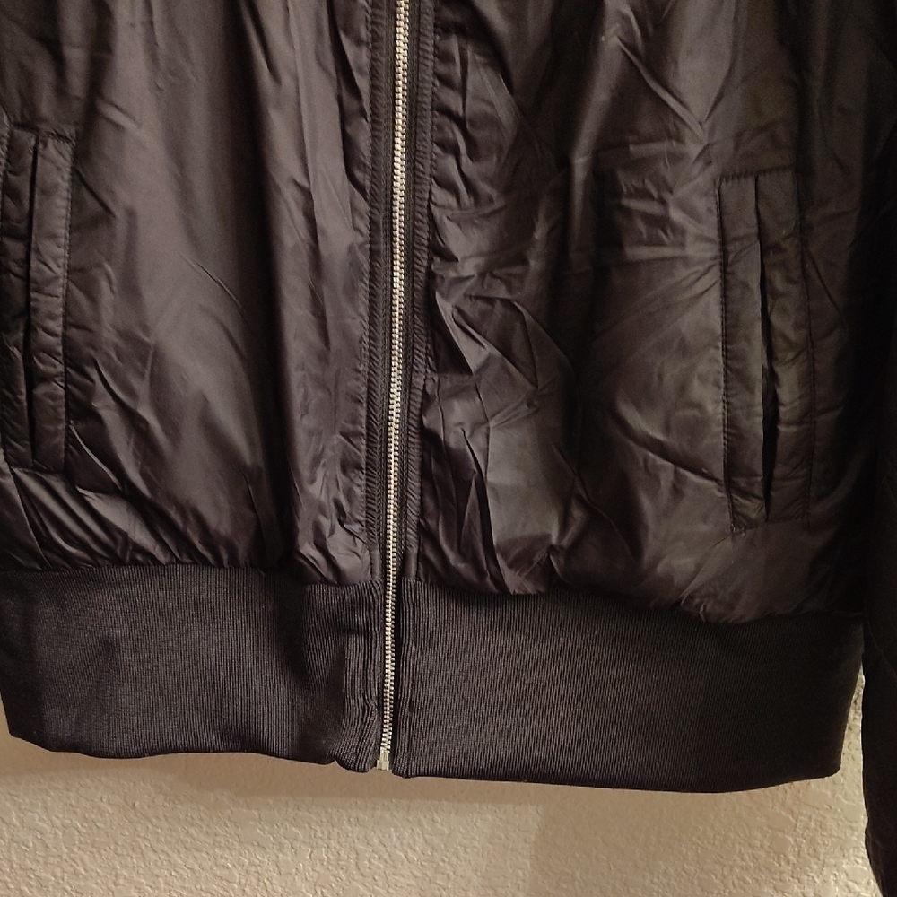 INSO Collection Black Quilted Bomber Jacket for Women B34 - Picture 8 of 13